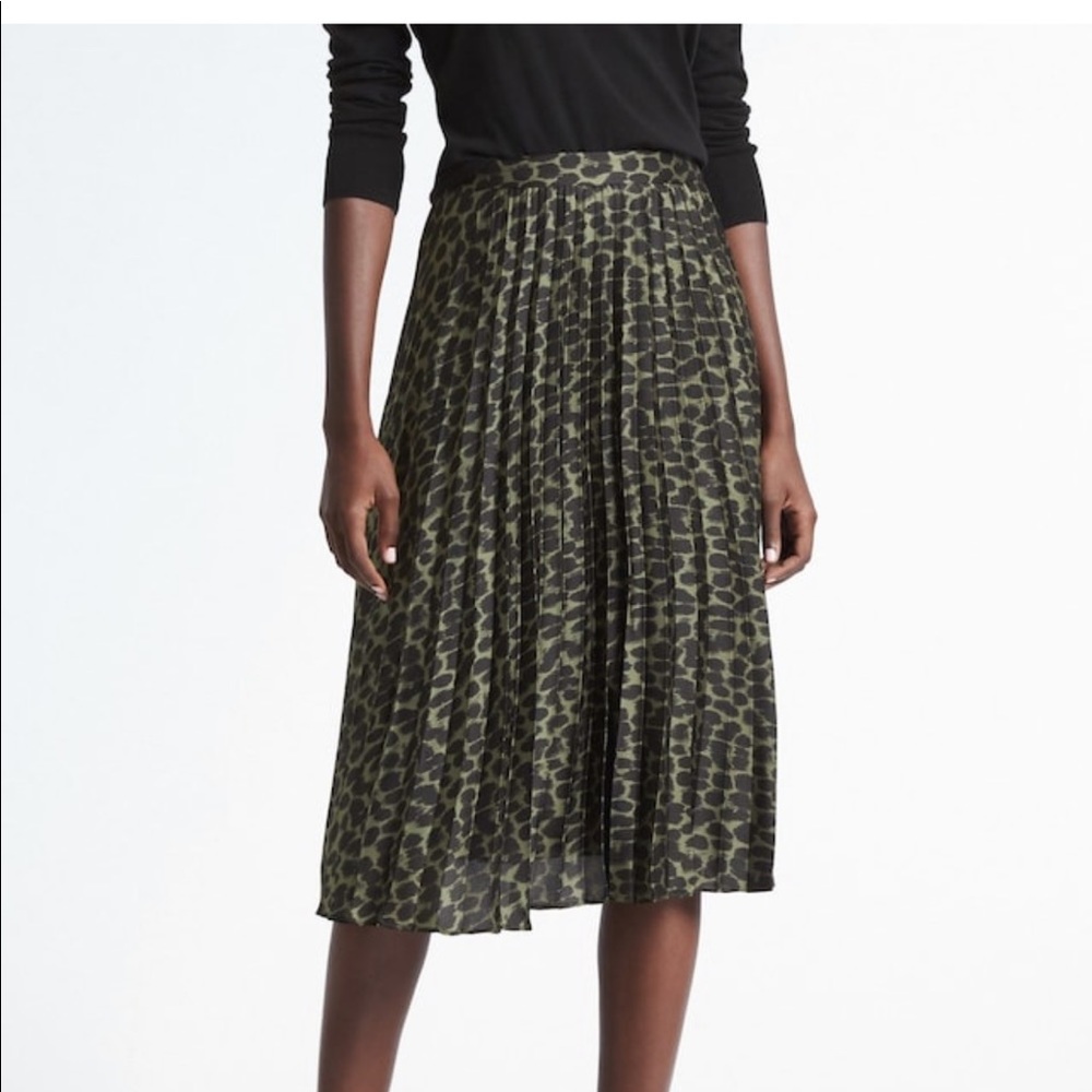 Animal print midi skirt